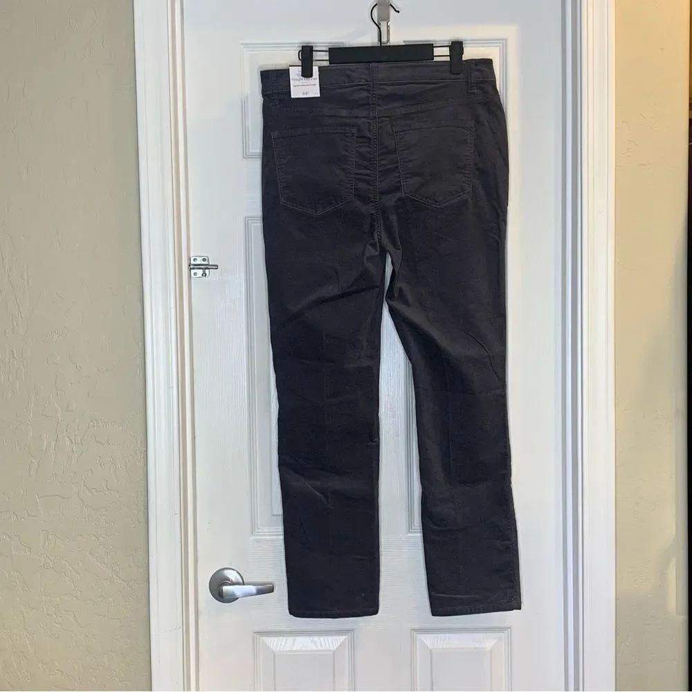 Talbots Velveteen Straight Leg Pants Size 10P Gray - Picture 12 of 12
